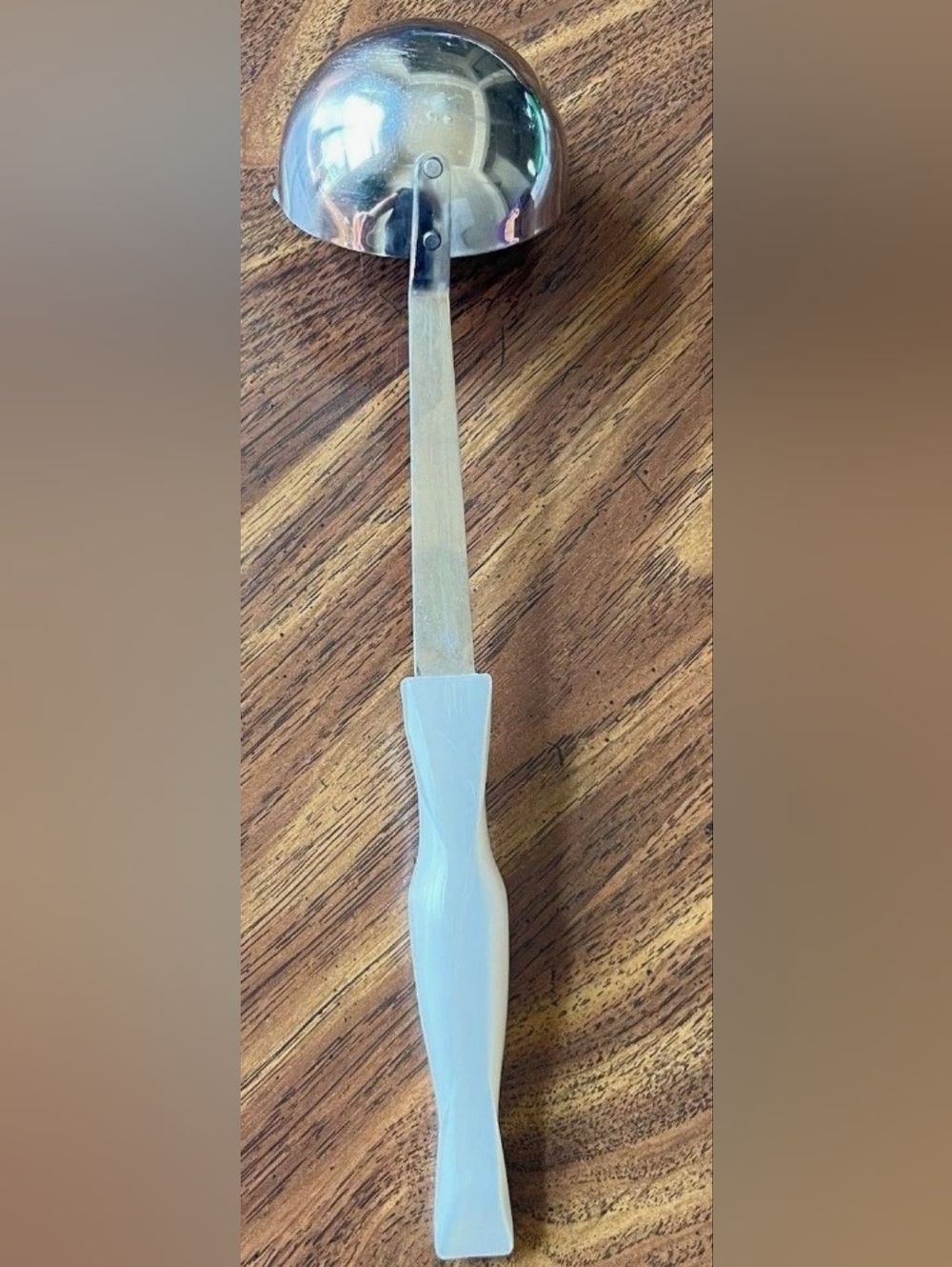 Vtg Cutco Stainless Kitchen Ladle Pearl White Handle Utensil Lifetime Guarantee